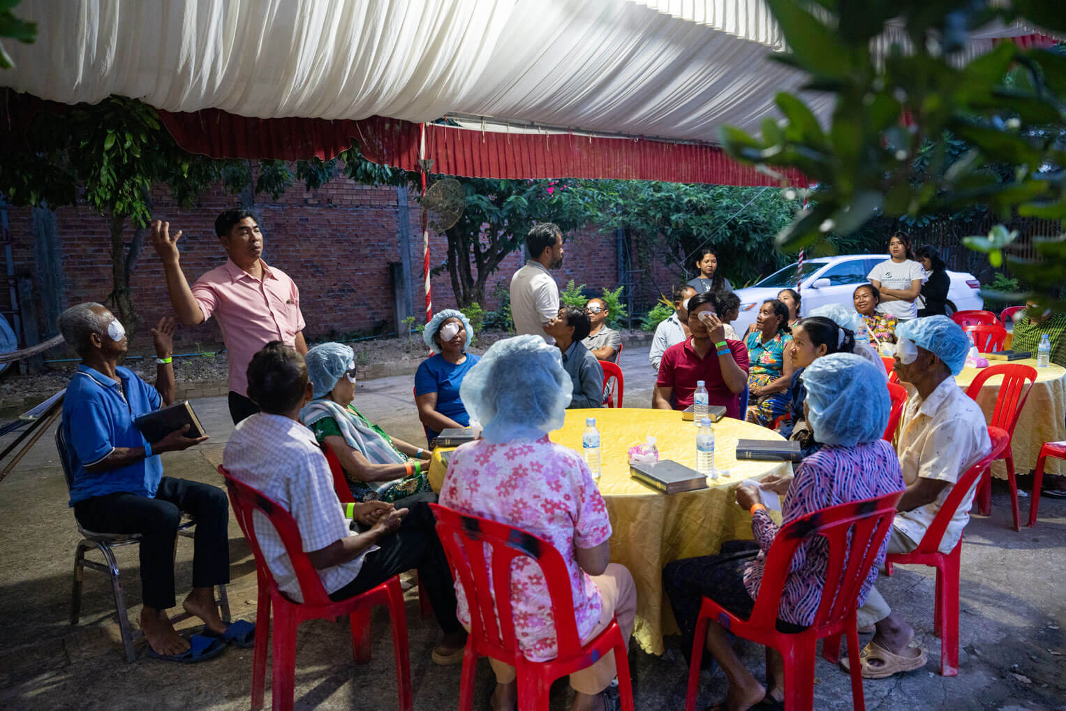 Local churches in western Cambodia, share food, homes, and the Gospel of Jesus Christ with the cataract patients.
