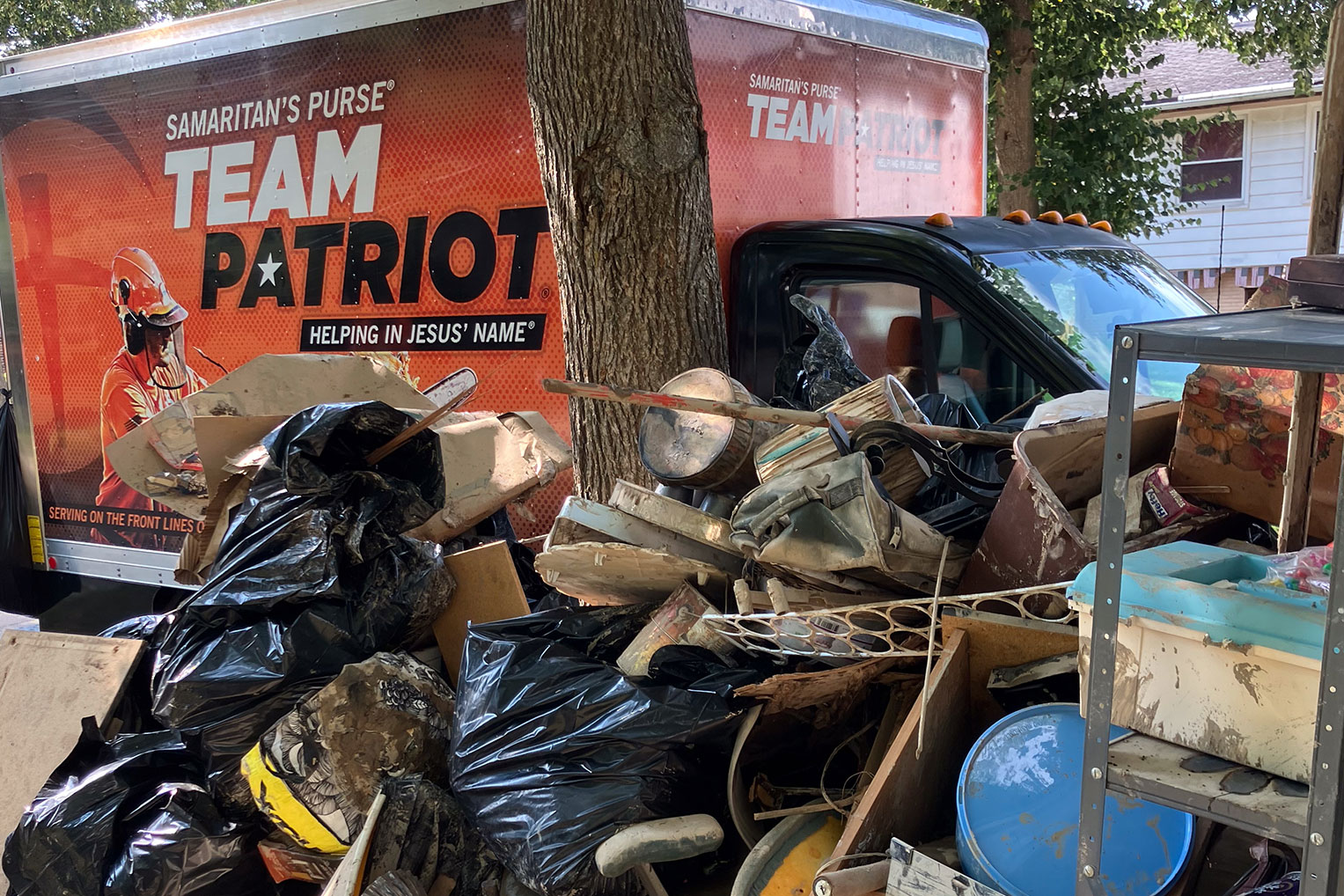 Team Patriot consists of veterans who participated in Operation Heal Our Patriots in Alaska and now want to serve homeowners impacted by disasters. Delorse was visited by 11 veterans who showed up to help in Jesus’ name.