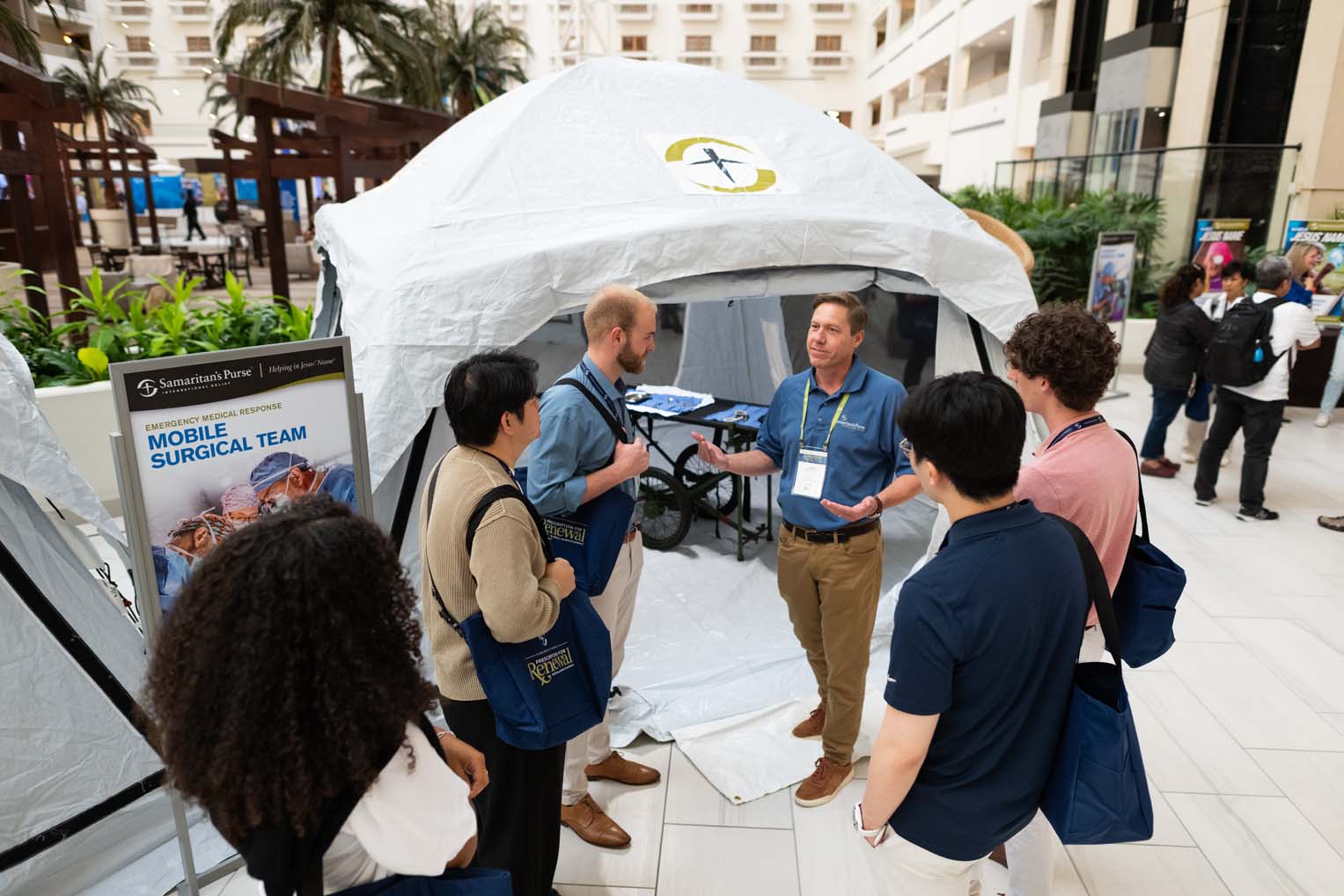 Attendees had opportunities to tour various exhibits demonstrating the schema of our field hospitals and surgical units.