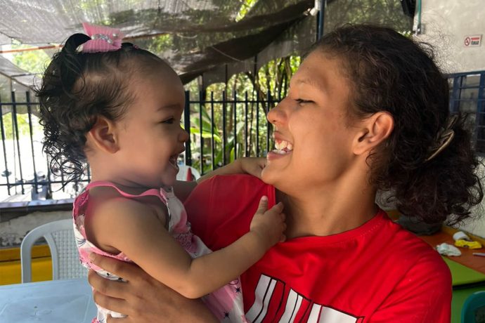 At the Samaritan's Purse shelter, Sofia and her daughter were safe–and could smile with joy again.