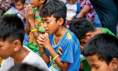 Global Call to Prayer; image of children praying