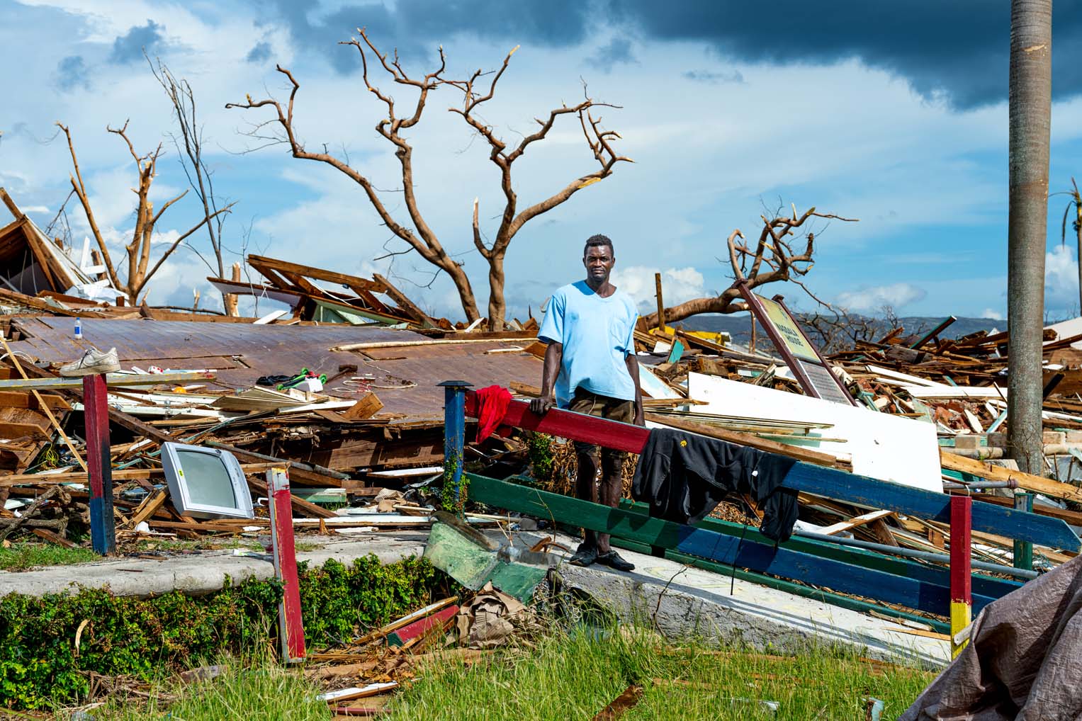 Anthony returned after the storm to salvage what he could. 