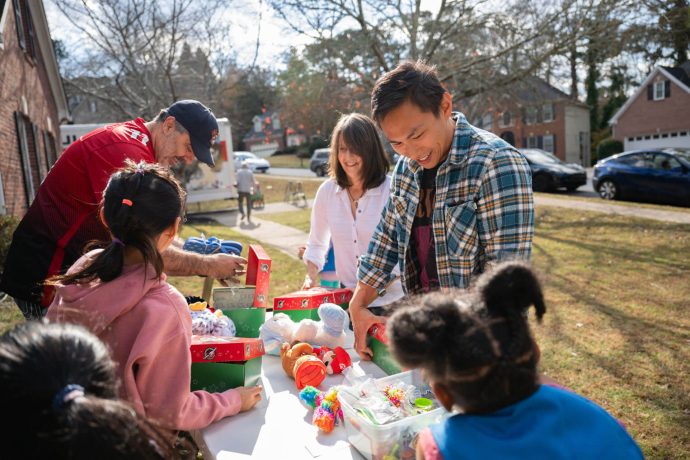 packing party continues outside