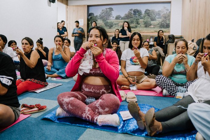 While at the clinic, the women participate in several interactive activities and hands-on demonstrations to better equip them for motherhood. 