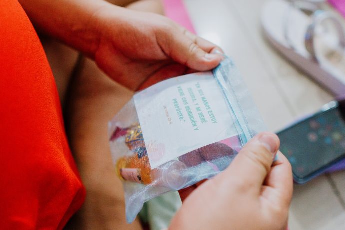 Printed on a bag of health supplies, Jeremiah 29:11 reminds each mother who comes to the Samaritan's Purse clinic that God has a perfect plan for them. 