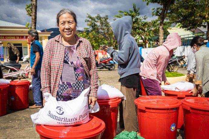 The typhoon wiped out Yen's food supply. With no way to provide for herself, Samaritan's Purse food and supplies were the lifeline she desperately needed. 