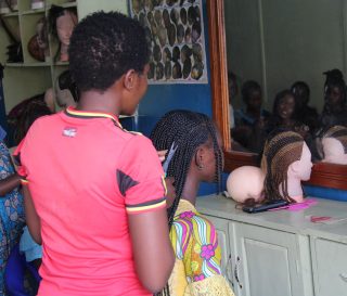 The Samaritan's Purse Safe Haven program provides training for women in hair care.