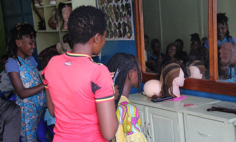 The Samaritan's Purse Safe Haven program provides training for women in hair care.