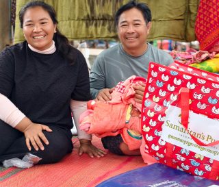 Lam and his wife are among the thousands of Cambodians to receive aid from Samaritan's Purse after violent conflict forced them to flee their homes.