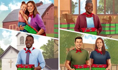 Illustrated Shoebox Heroes banner--Operation Christmas Child