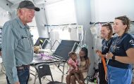 Franklin Graham visits the Emergency Field Hospital in Jamaica.