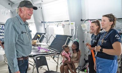 Franklin Graham visits the Emergency Field Hospital in Jamaica.