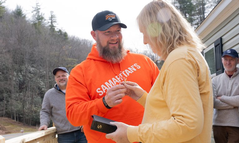 The key to Treva's new home unlocks the door into a new season of thanksgiving to God for His provision after Hurricane Helene.