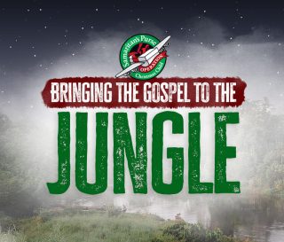 Amazon river with Operation Christmas Child logo
