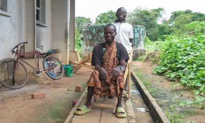 Dieudonne (front) and his father, Emmanuel, are able to celebrate together how God provided Dieudonne's critical hernia surgery through Samaritan's Purse.