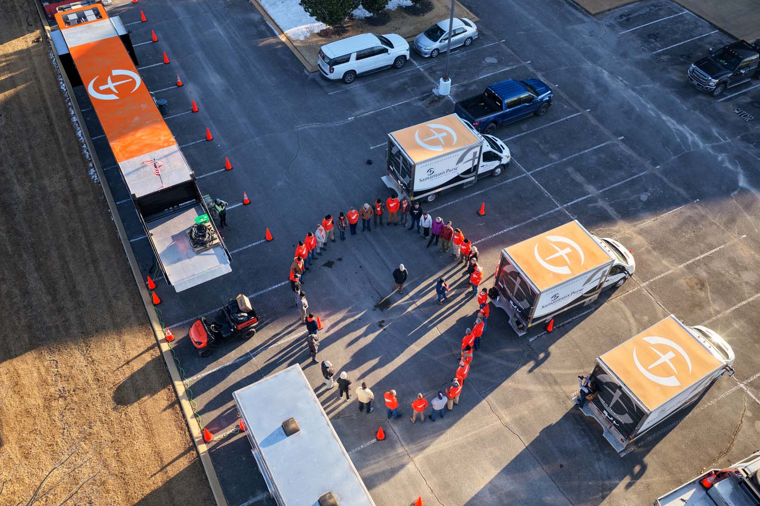 Each morning of our four response locations is started with prayer before volunteers deploy into communities.