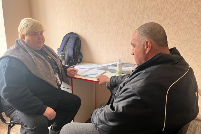 Oleksandr treated at Mobile Medical Unit