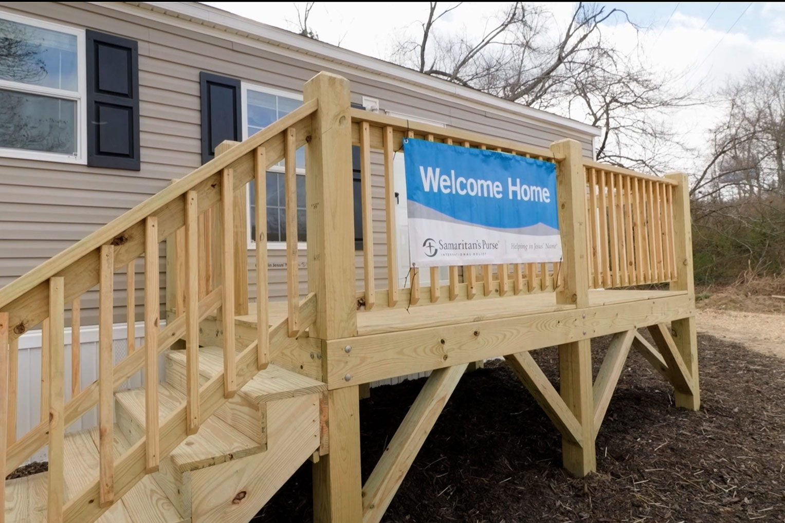 Samaritan's Purse rebuild teams replaced Thomas Archer's flooded Swannanoa, North Carolina, home after Hurricane Helene.