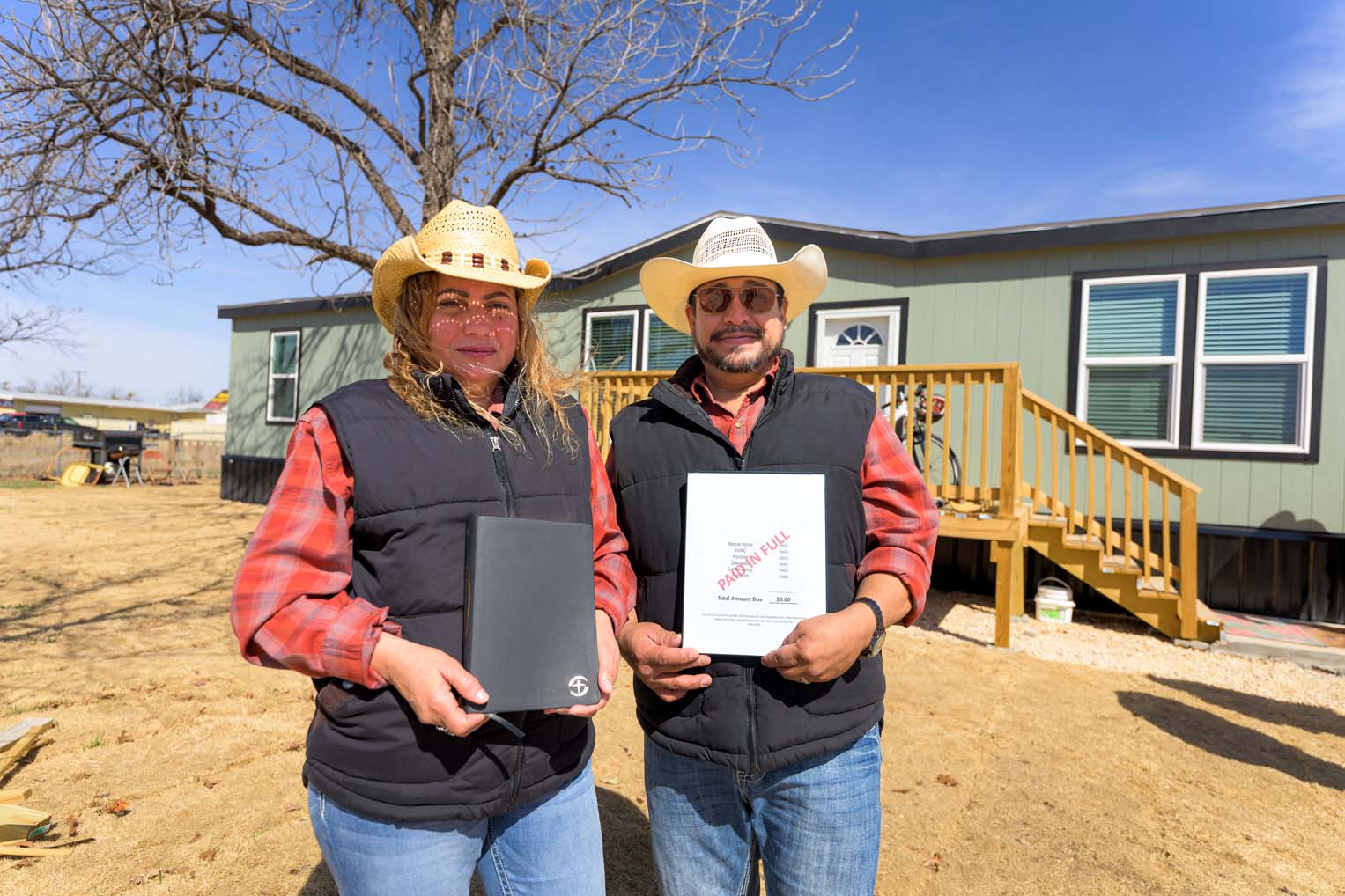 San Angelo residents Fernando and Lupita Aguirre were welcomed home by Samaritan's Purse staff and volunteers.