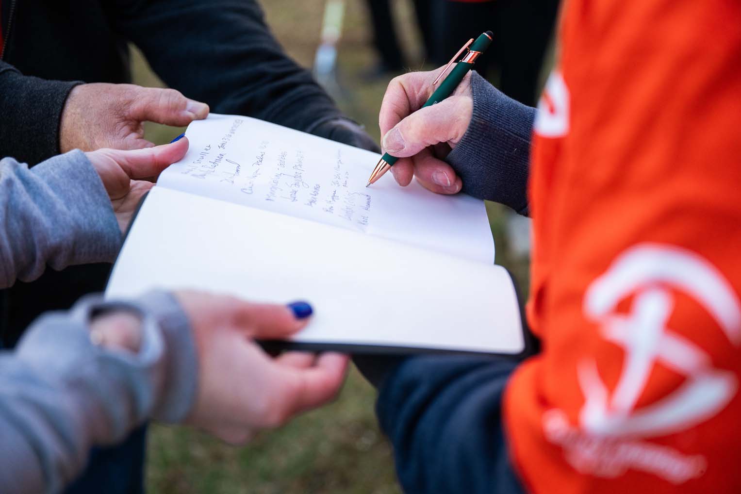 Our volunteers provide each homeowner with a Billy Graham Training Center Bible signed by the team.