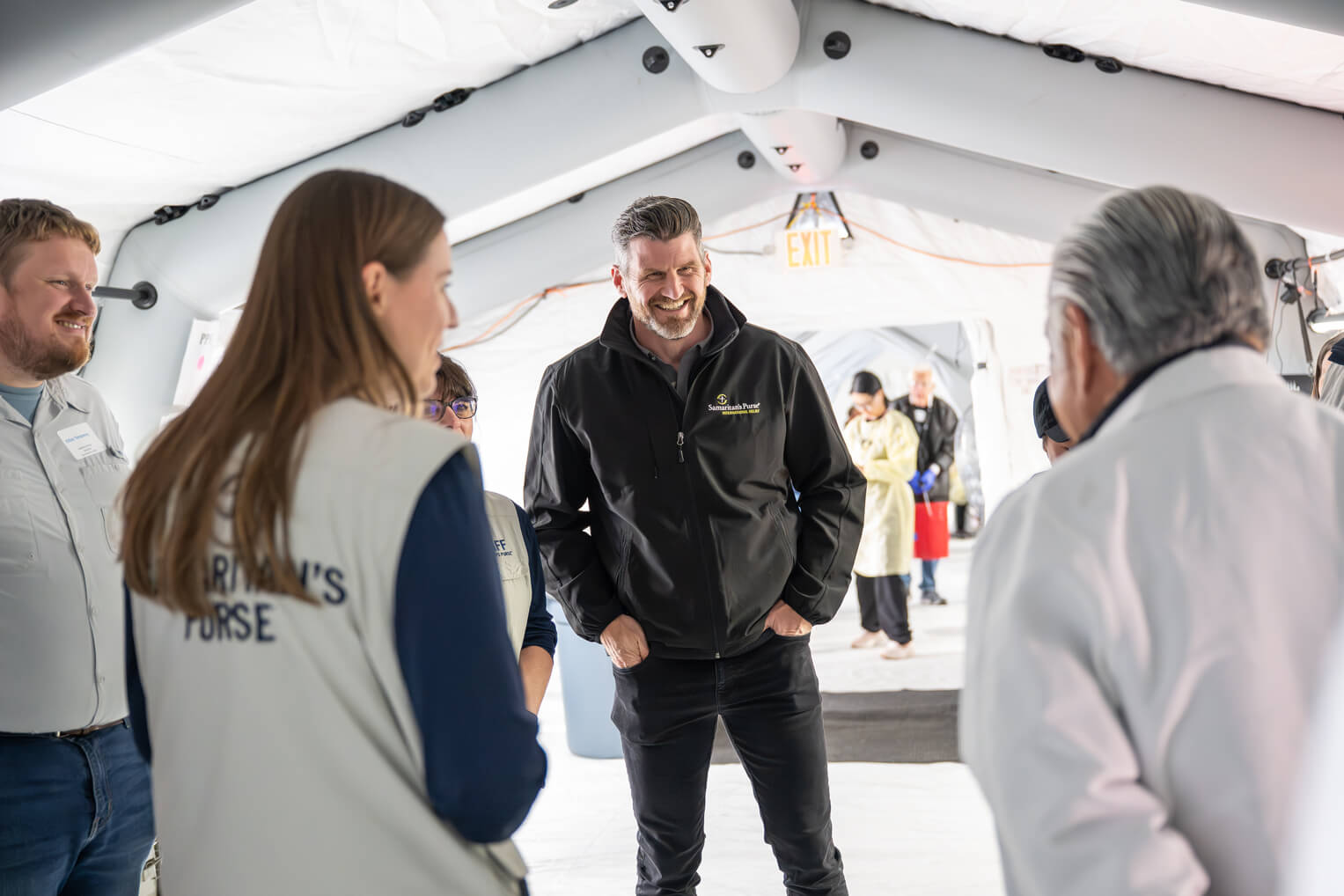 Graham enjoyed meeting patients and encourage staff during the event.