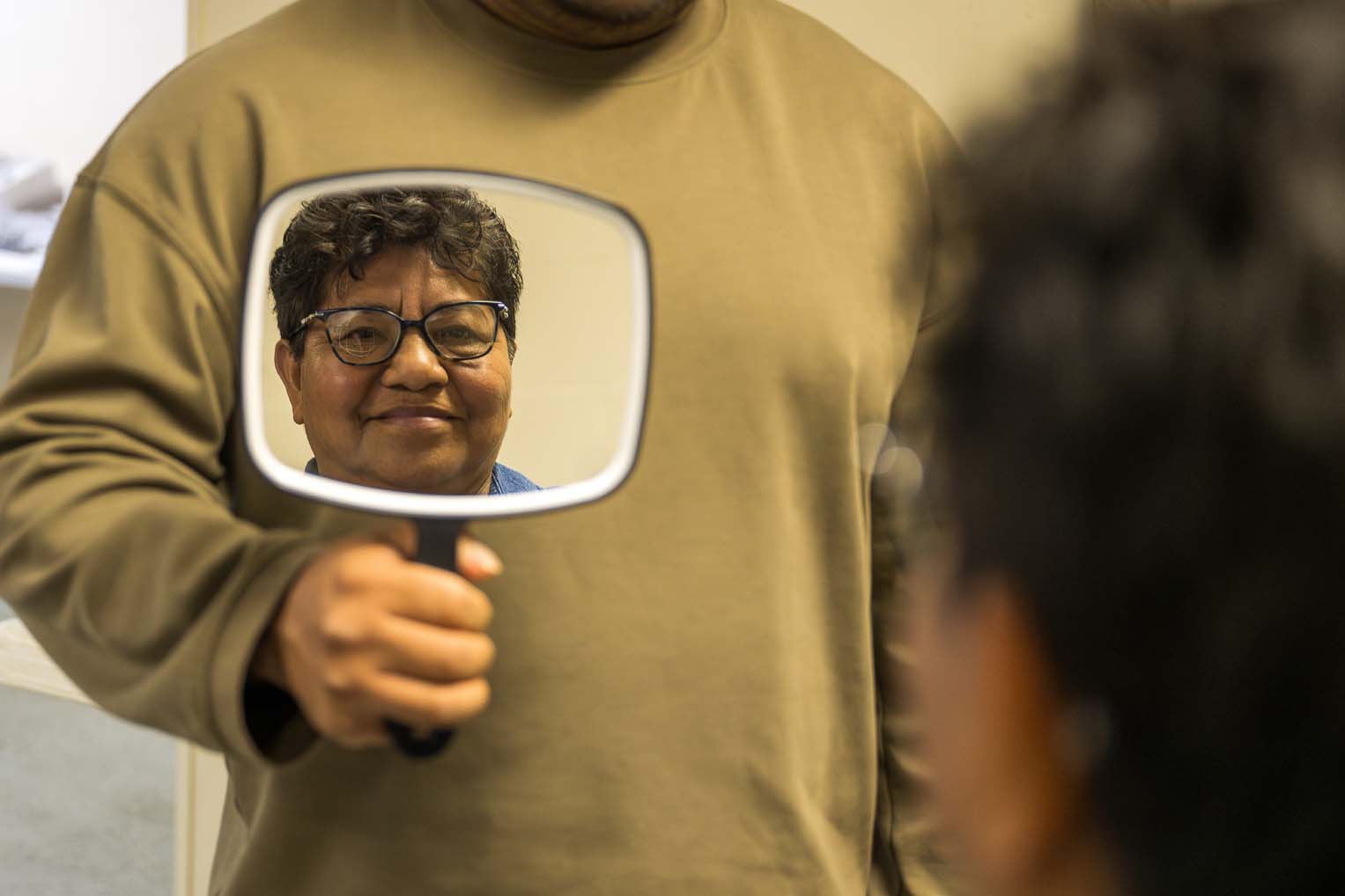 Eddie's mom, X, also received a new pair of glasses.