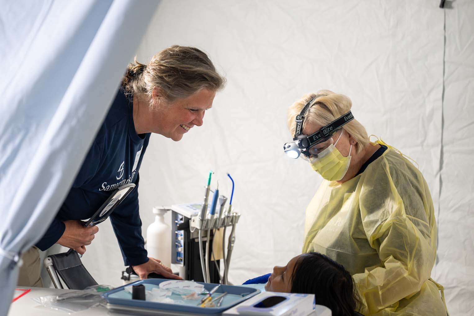 Dental hygienist Marilyn Stanley served at the outreach, and has also been blessed by Samaritan's Purse after a disaster struck her community.