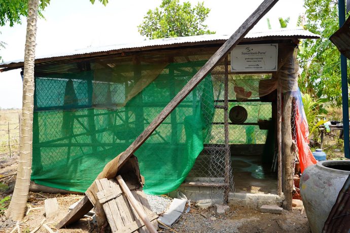 Chicken coop in Cambodia provided by Samaritan's Purse