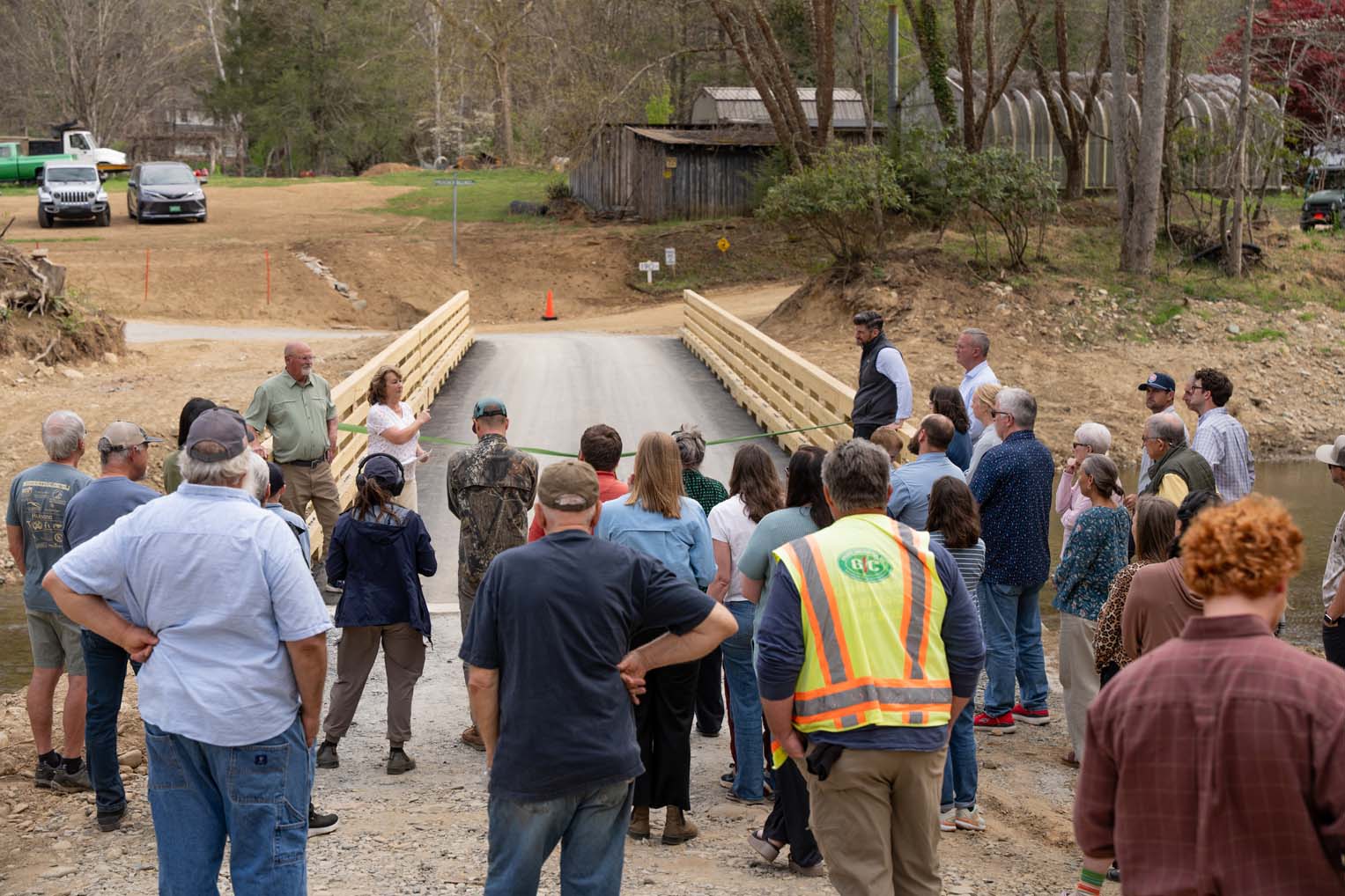 Samaritan's Purse staff and local residents joined to celebrate the new bridge.