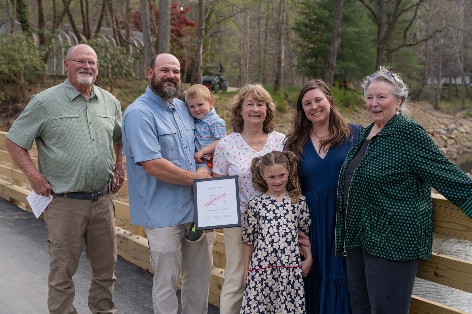 Today they praise God for a reliable bridge, replacing the decades old bridge wiped out by Hurricane Helene.