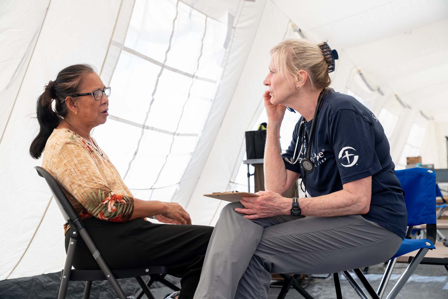 The medical teams are helping patients in Jesus' Name and have opportunities to share the hope found only in Him.