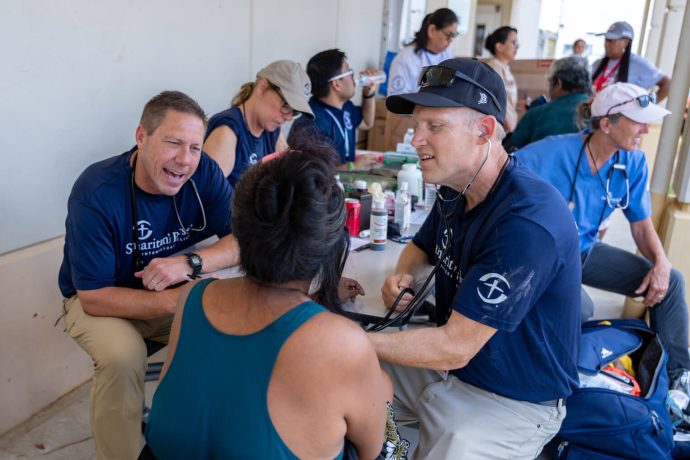 At schools and churches around the island of Saipan, Samaritan's Purse mobile medical teams are meeting the immediate health needs of families displaced by the typhoon while sharing the hope of the Gospel with each patient. 
