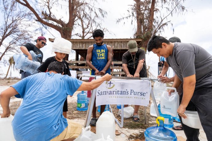 State-of-the-art desalination machines set up by Samaritan's Purse experts are providing clean, purified water to hundreds of people on Saipan every day.