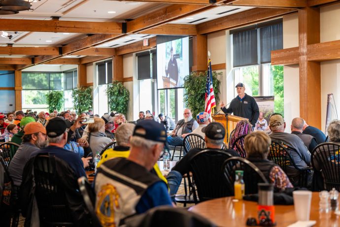 Before the ride, director of Operation Heal Our Patriots John Pryor described the lifelong commitment and support Samaritan's Purse provides Alaska alumni.