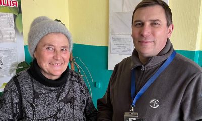 Oksana and mobile medical unit staffer