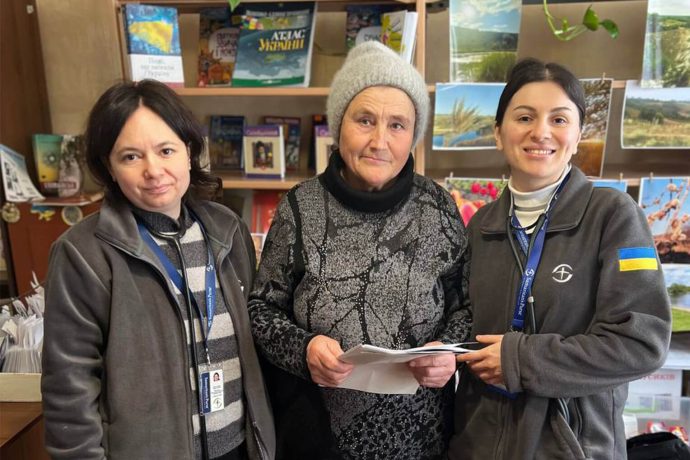 Oksana with mobile medical unit providers in Ukraine