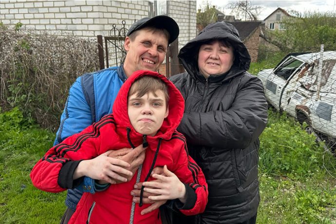 Ukrainian family: Michael, Elena, and Vira