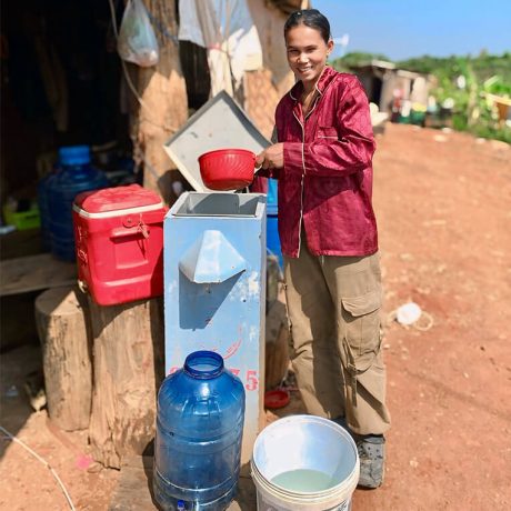 Sovandy with her water filter