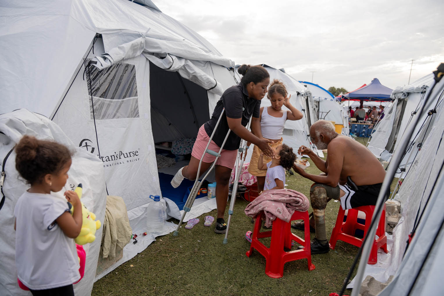 2654VE-B20-099 Samaritan's Purse teams continue to provide for Venezuelans both through medical care and with supplies such as heavy duty tents providing temporary shelter in a city with thousands displaced from their homes.