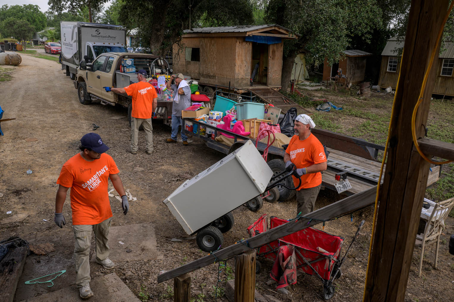 Some of the family's belongings were salvaged but many were damaged beyond repair.