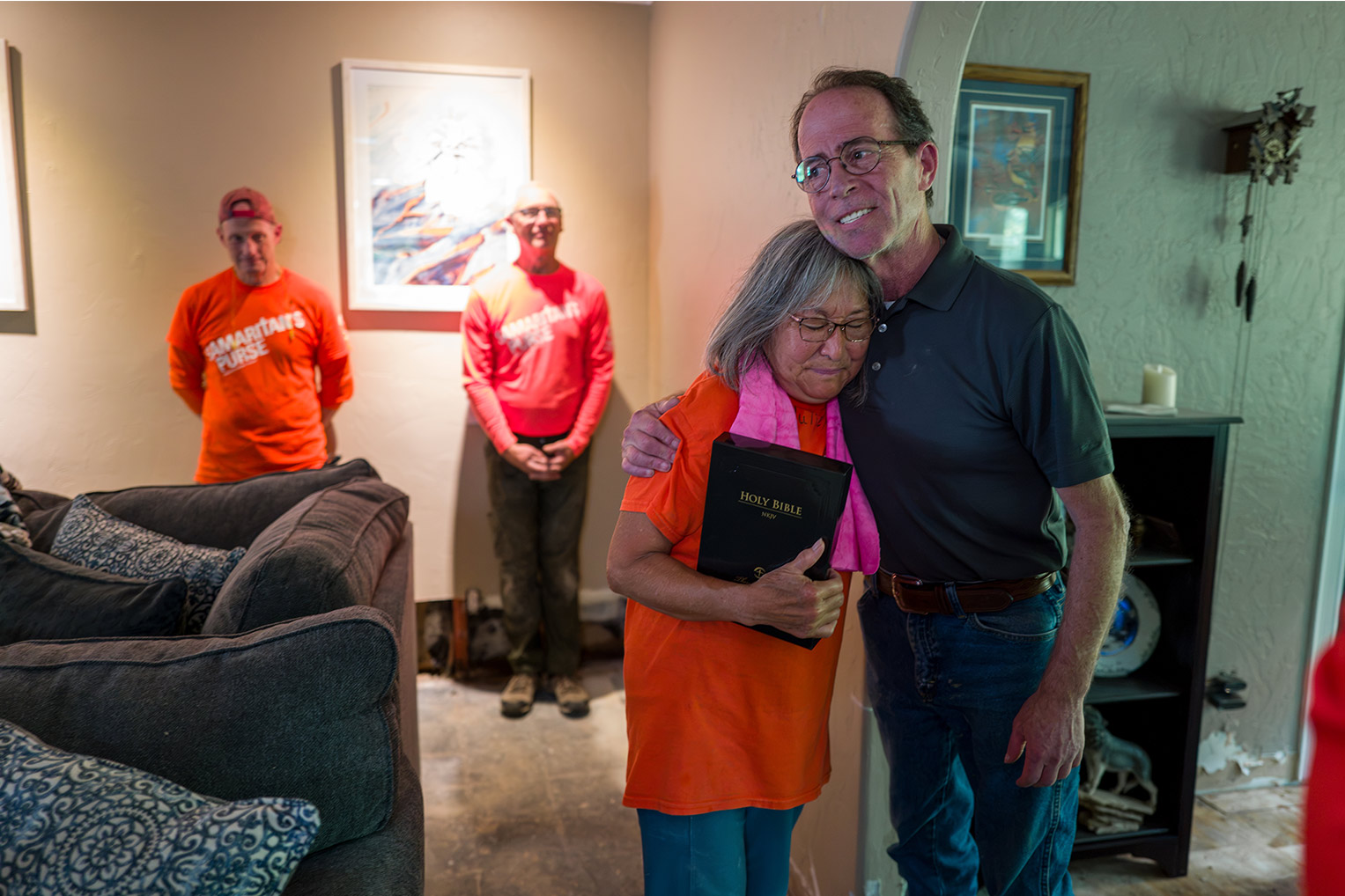 For the second time in only a few years and in communities hundreds of miles apart Samaritan's Purse helped John Vivona clean up his home after storms.