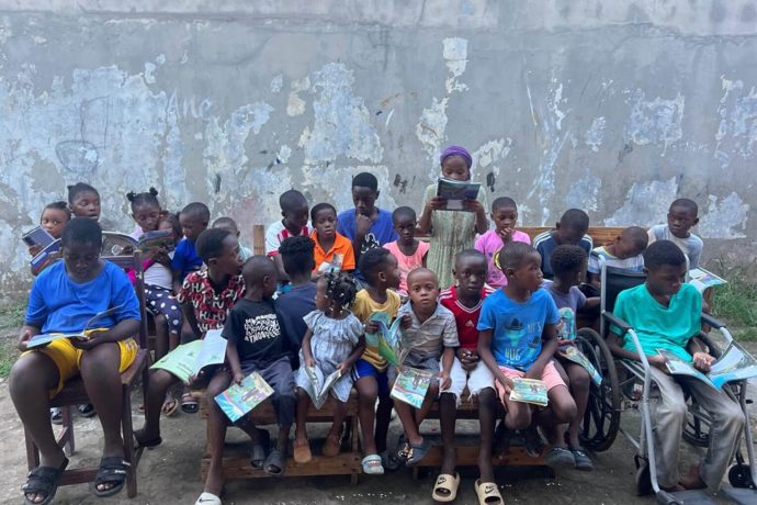 class of The Greatest Journey in Gabon composed of children of deaf and mute parents