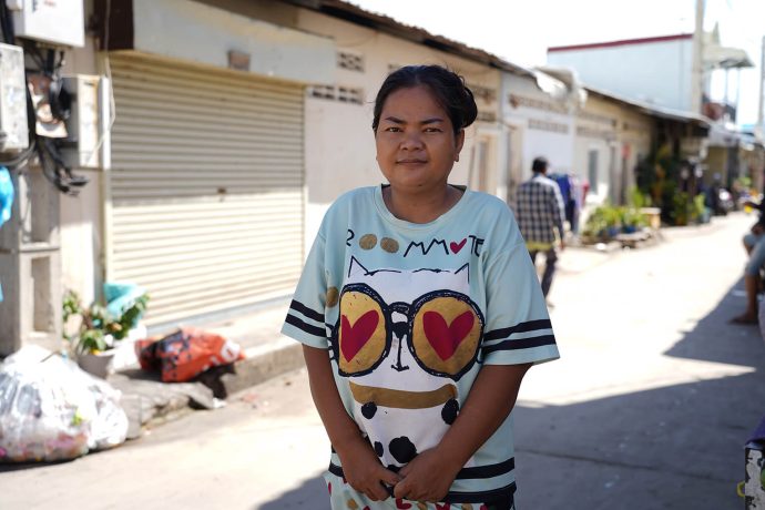 portrait of Rasmey on a street in Cambodia