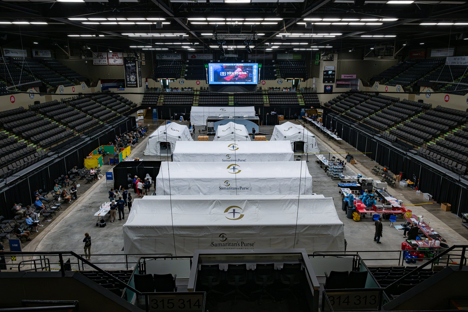 Samaritan's Purse held the Community Medical Outreach at a stadium in Wheeling, West Virginia.