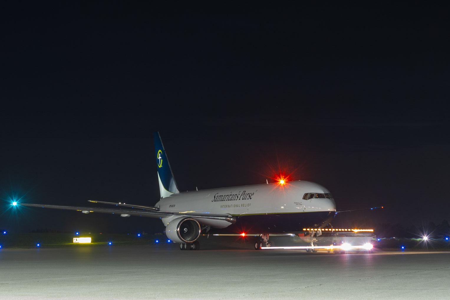 resized-2-2 Our 767 departed Greensboro August 13 carrying shelter materials and other supplies to Colombia.