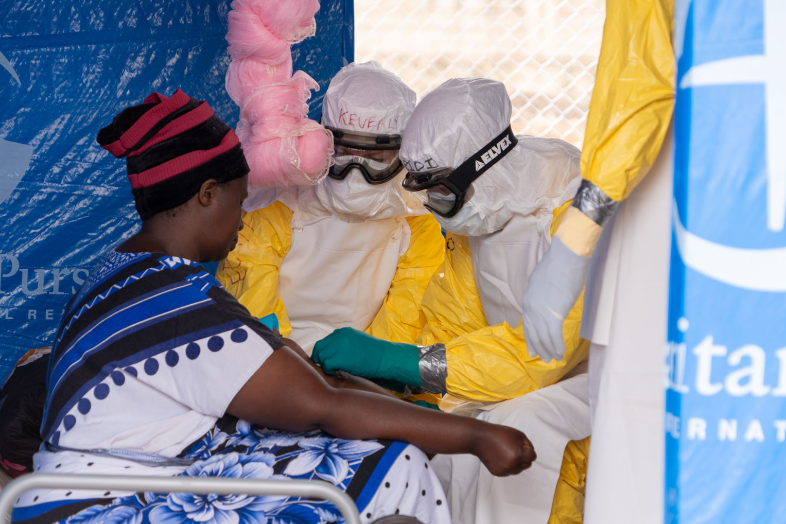 Nadine came to the treatment center in Bunia with fever, headaches, and all other early symptoms of Ebola illness.