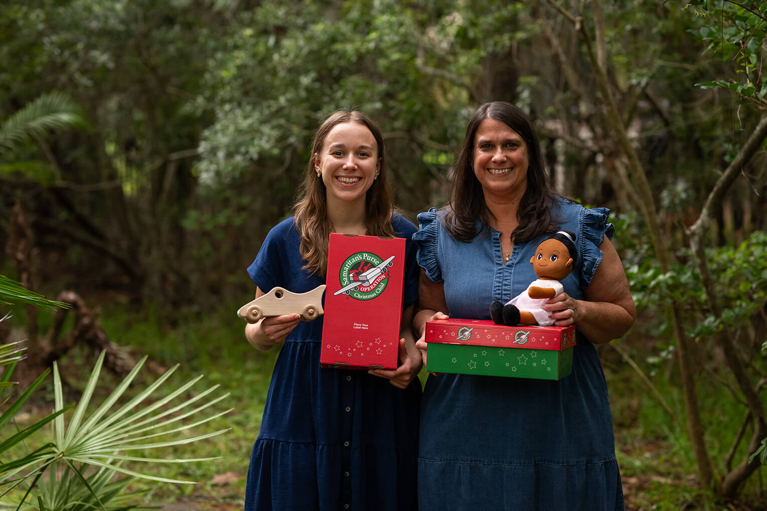 Adryana (left) is passionate about sharing the Gospel with boys and girls around the world through Operation Christmas Child.