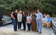 Samaritan's Purse staff joined the Faulkners and other residents in celebrating the new bridge to their community.