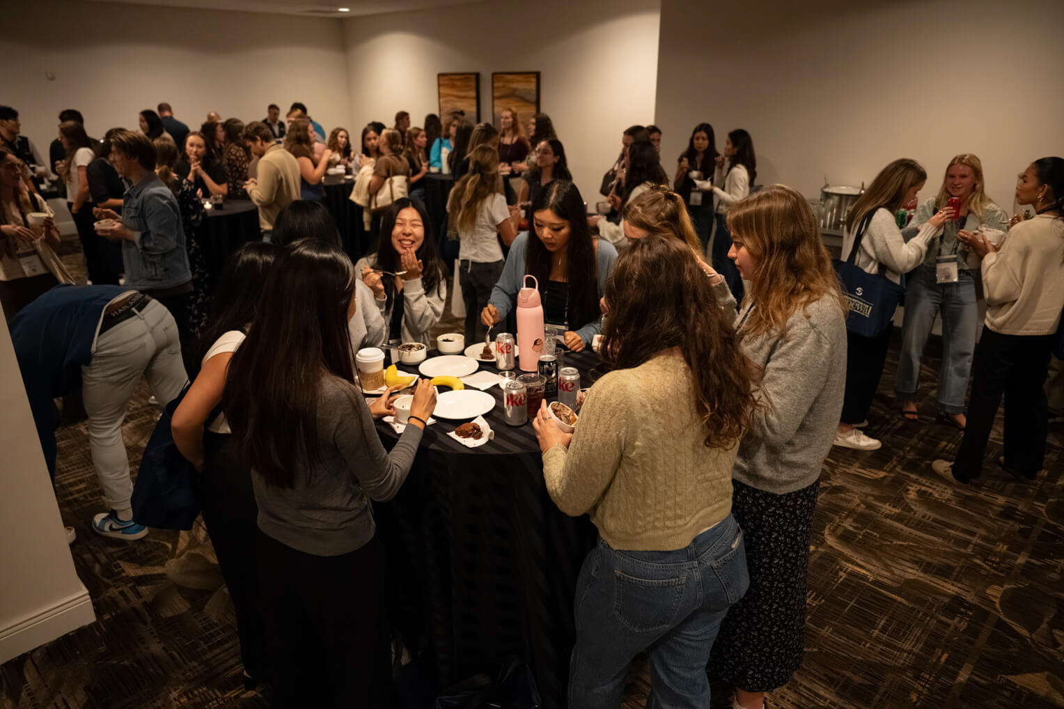 2671US-F1-070 University students who attended the conference were able to connect with each other during the four day event.