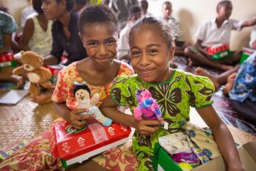 Shoebox gifts bring joy to children in Fiji. 